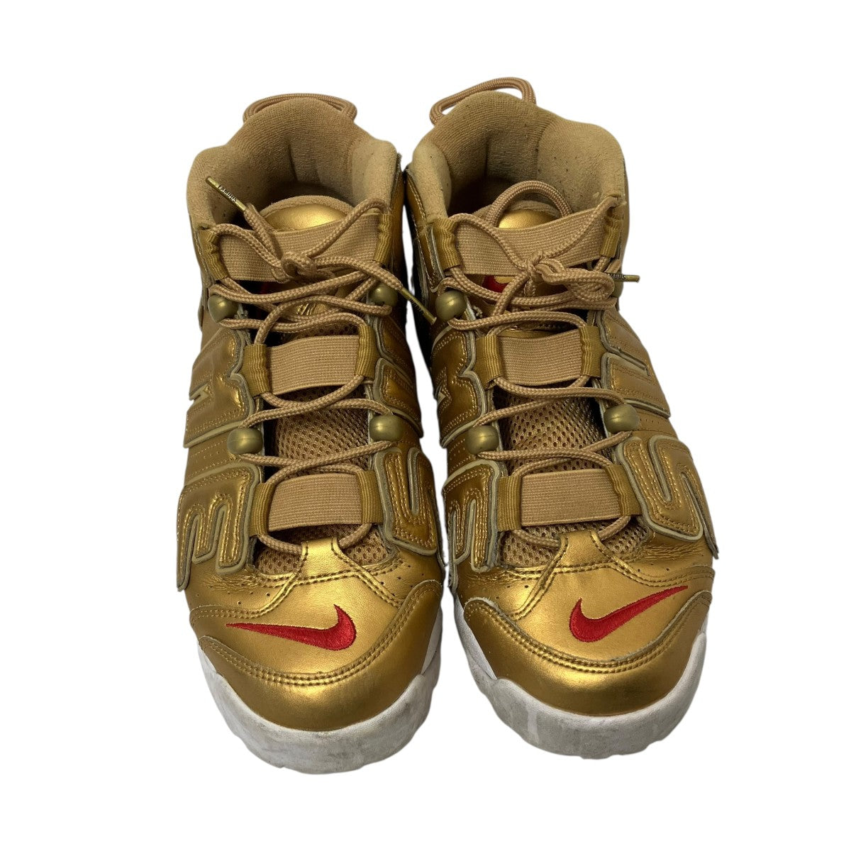 NIKE×Supreme AIR MORE UPTEMPO Supreme metallic gold whtローカットスニーカー902290-700 古着・中古-5枚目のアイテム画像