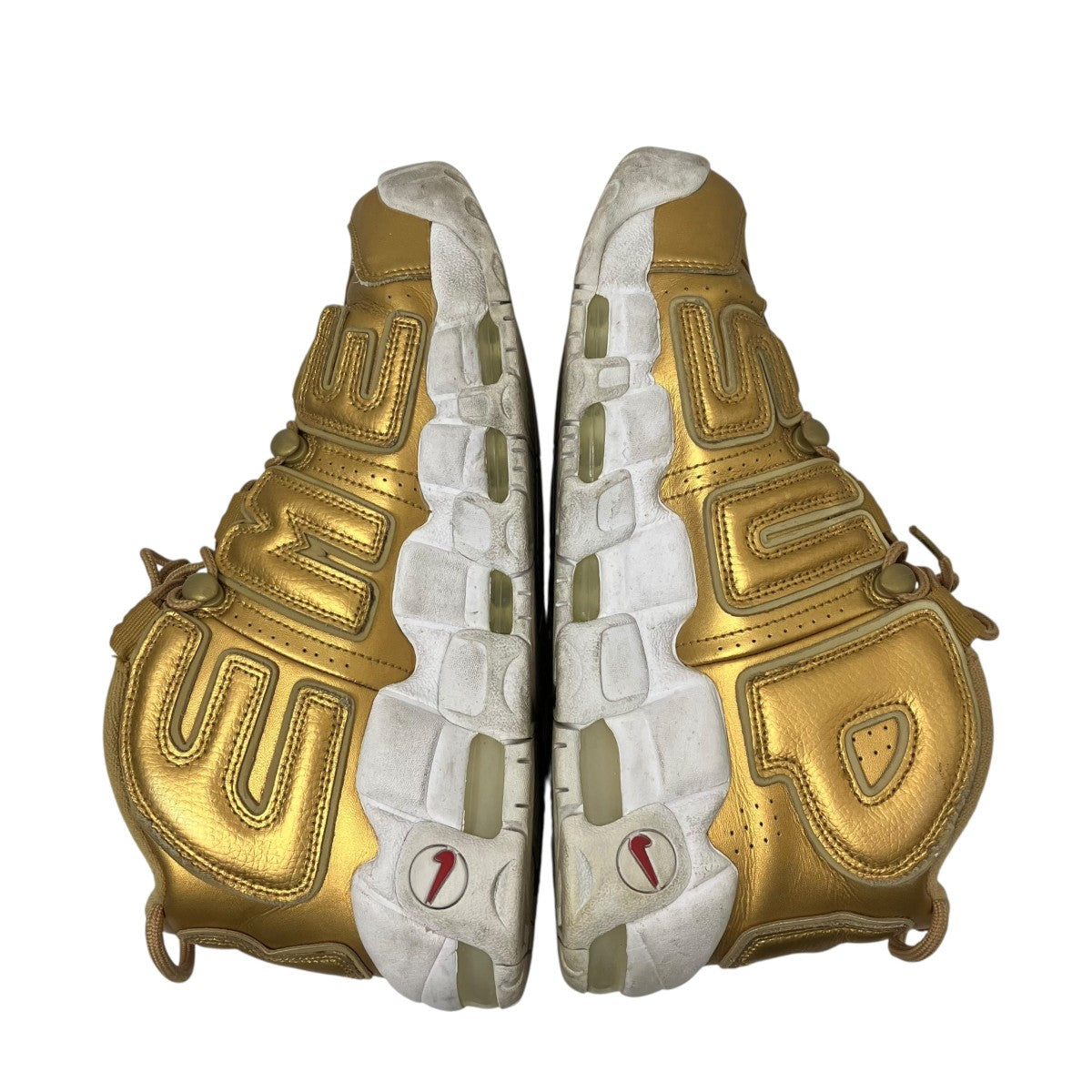 NIKE×Supreme AIR MORE UPTEMPO Supreme metallic gold whtローカットスニーカー902290-700 古着・中古-7枚目のアイテム画像