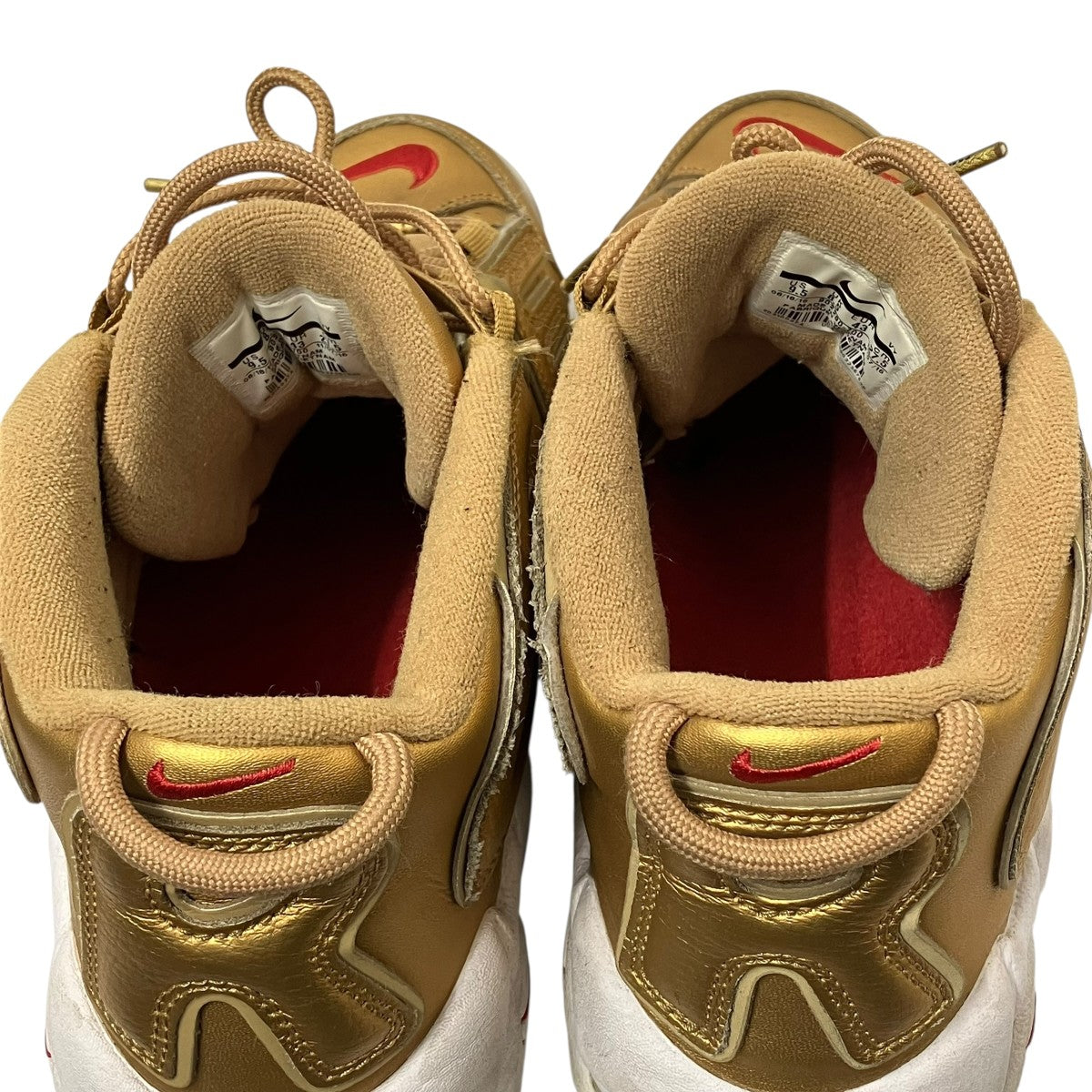 NIKE×Supreme AIR MORE UPTEMPO Supreme metallic gold whtローカットスニーカー902290-700 古着・中古-9枚目のアイテム画像
