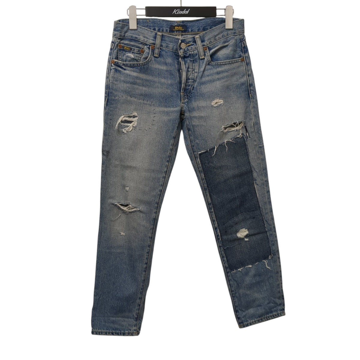RALPH LAUREN パッチワーク ダメージ加工パンツ 古着・中古-1枚目のアイテム画像