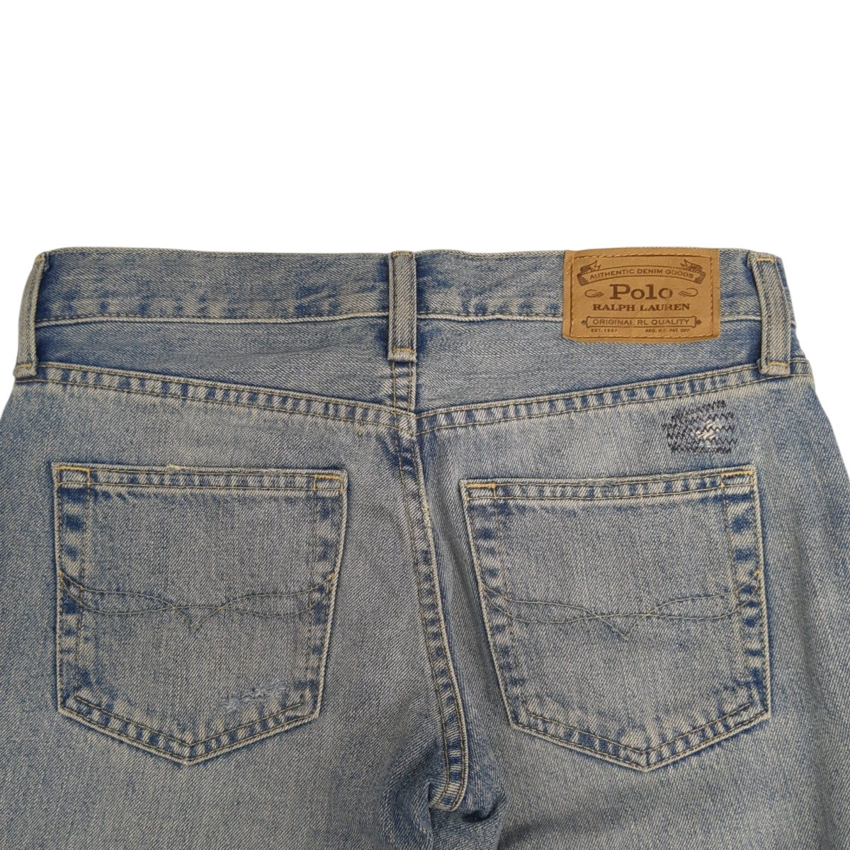 RALPH LAUREN パッチワーク ダメージ加工パンツ 古着・中古-5枚目のアイテム画像