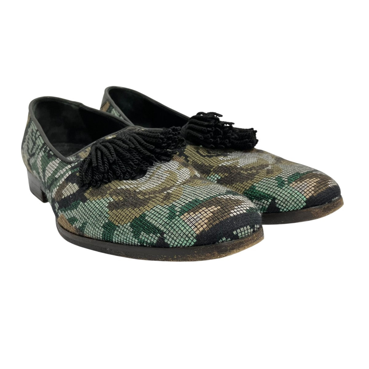 JIMMY CHOO カモ柄ローファー 古着・中古-4枚目のアイテム画像