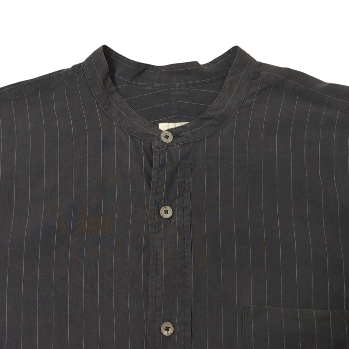 COMOLI　コモリ　シルクバンドカラーシャツ COMOLI】Silk Banded Collar Shirt 