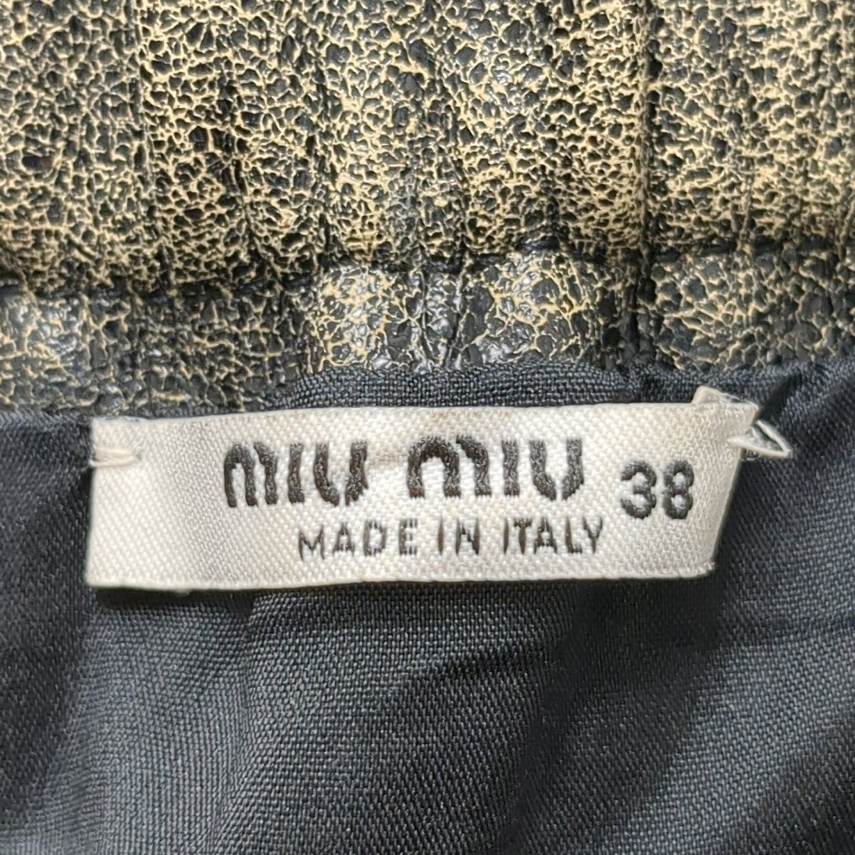 MIU MIU レザースカートMPD591 古着・中古-5枚目のアイテム画像