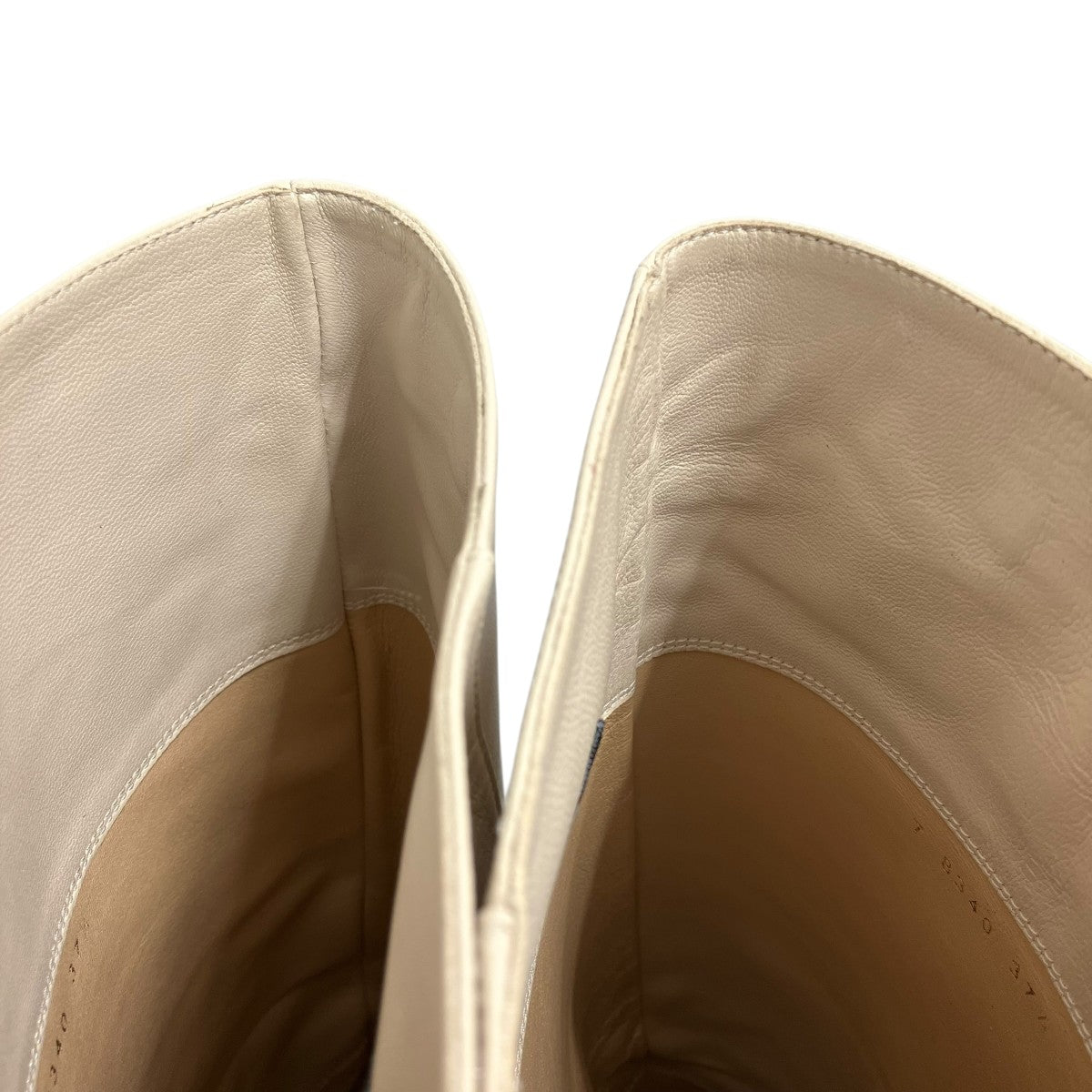 sergio rossi(セルジオロッシ) ロングブーツ アイボリー サイズ 37 1/2