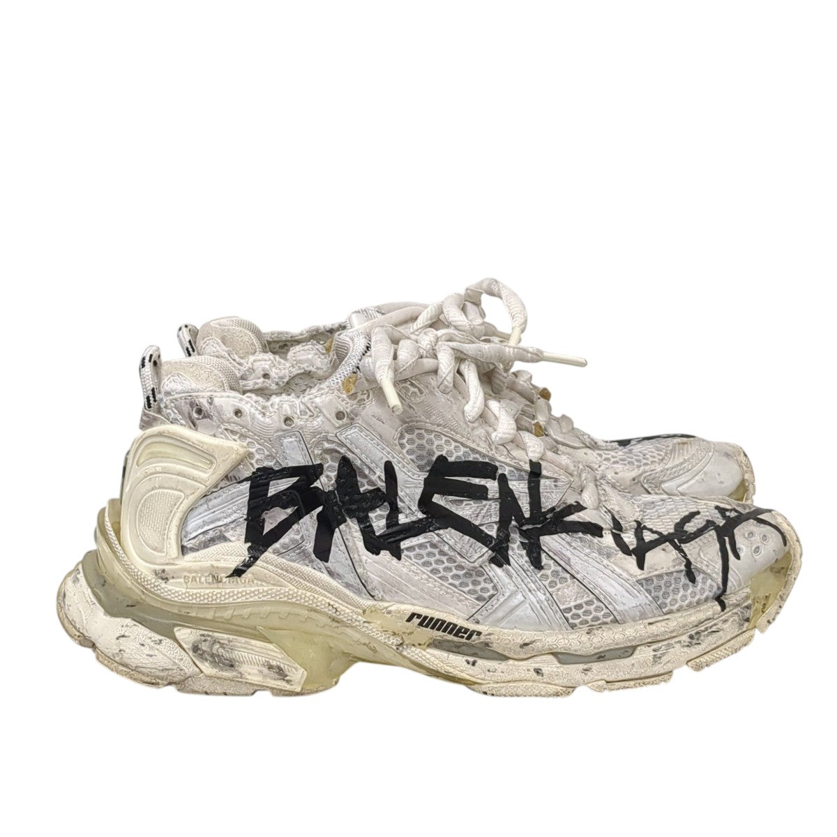 【BALENCIAGA 】スニーカー 43 ホワイト グラフィティ ホワイト の メンズ Runner Graffiti スニーカー | Balenciaga