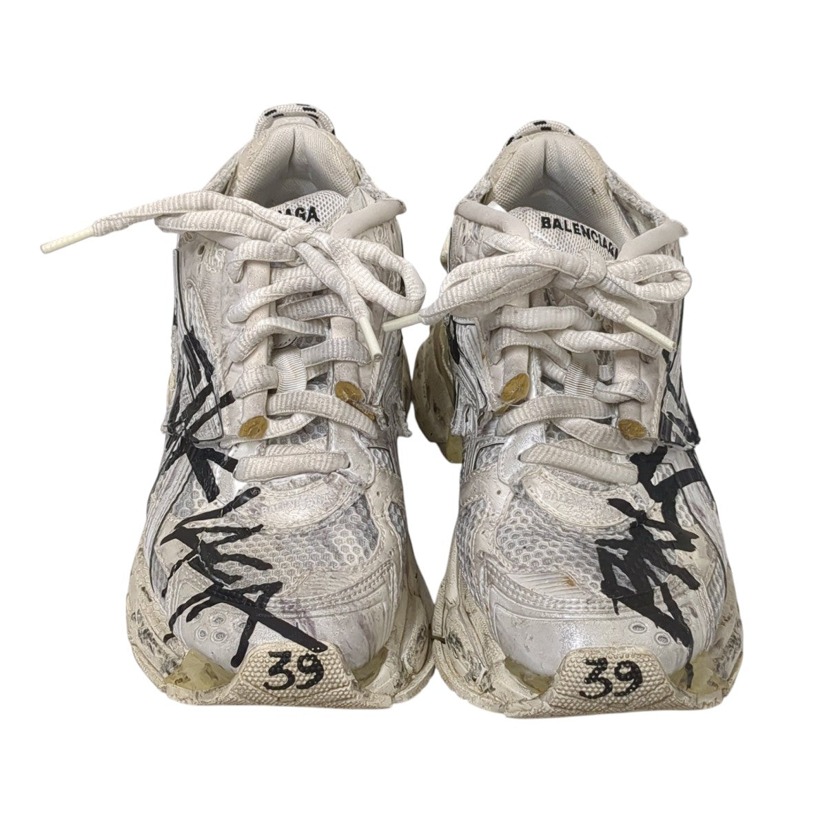 【BALENCIAGA 】スニーカー 43 ホワイト グラフィティ ホワイト の メンズ Runner Graffiti スニーカー | Balenciaga
