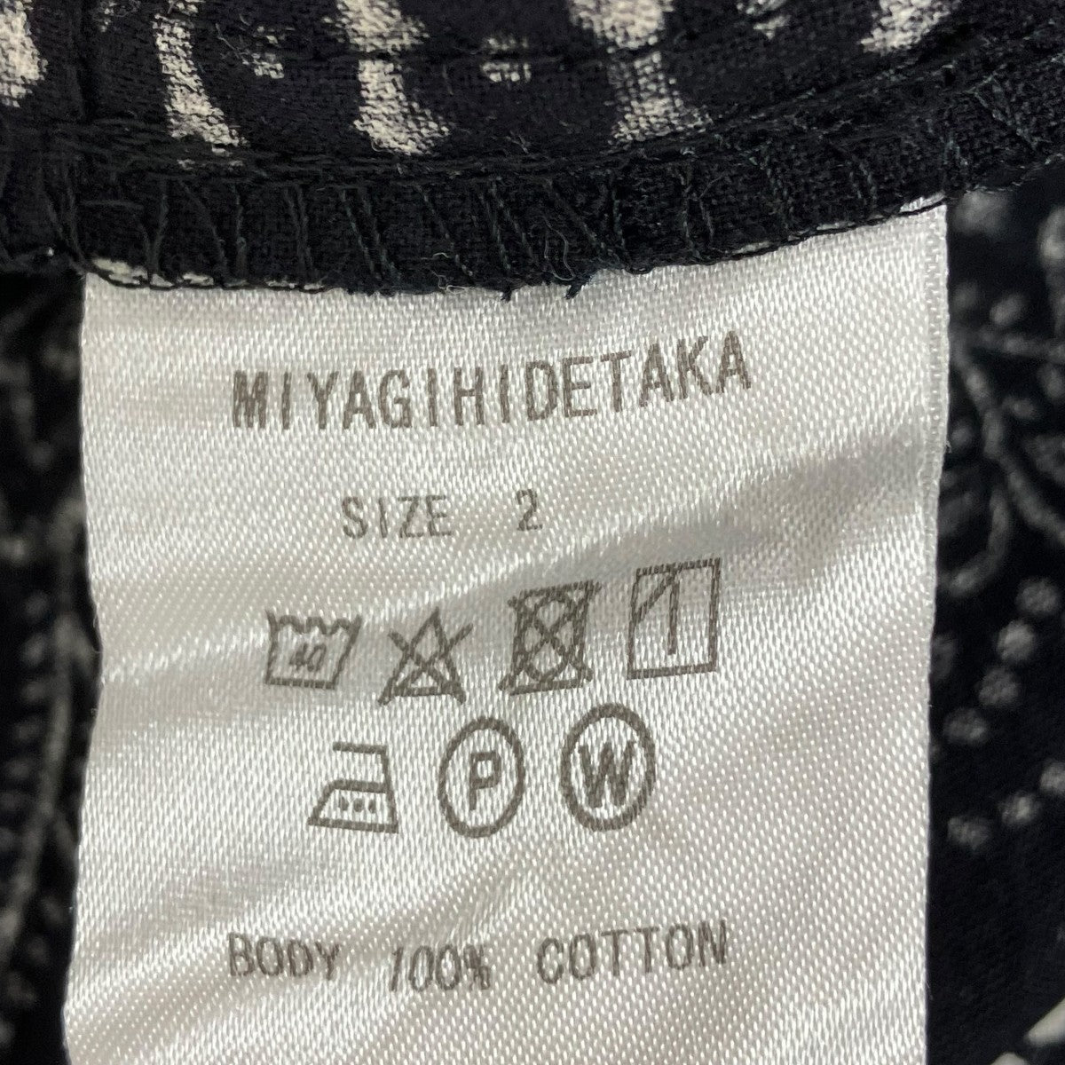 MIYAGIHIDETAKA Framed shirt Lサイズ MIYAGIHIDETAKA(ミヤギヒデタカ) 半袖シャツ ブラック×ホワイト サイズ