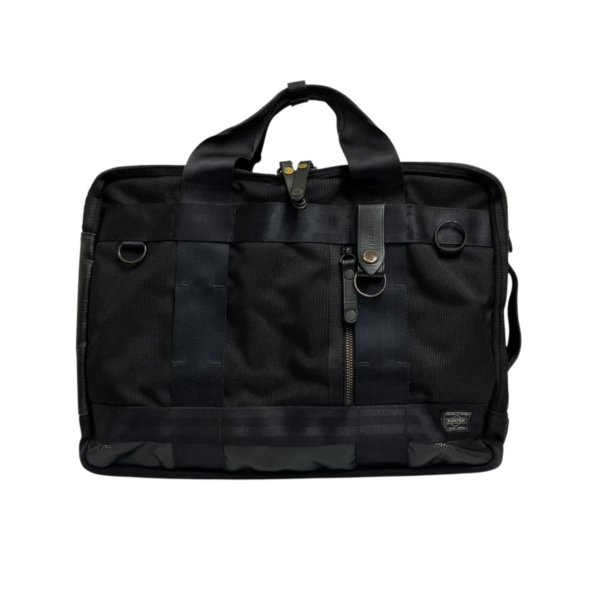 PORTER ブラックビジネスバッグ ショルダーストラップ付き PORTER ブラックビジネスバッグ ショルダーストラップ付き
