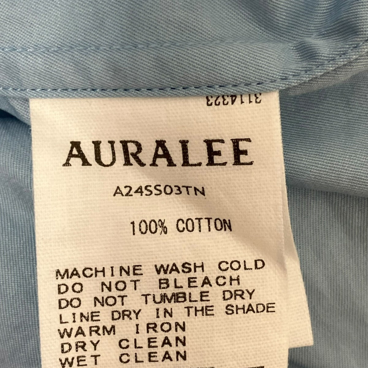 AURALEE 半袖シャツA24SS03TN 古着・中古-6枚目のアイテム画像