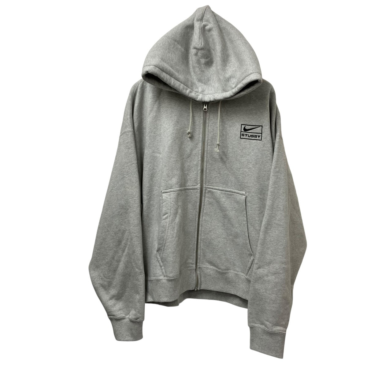 STUSSY × NIKE グレー ジップアップパーカー stussy×NIKE ジップパーカーFJ9181-050 FJ9181-050 グレー