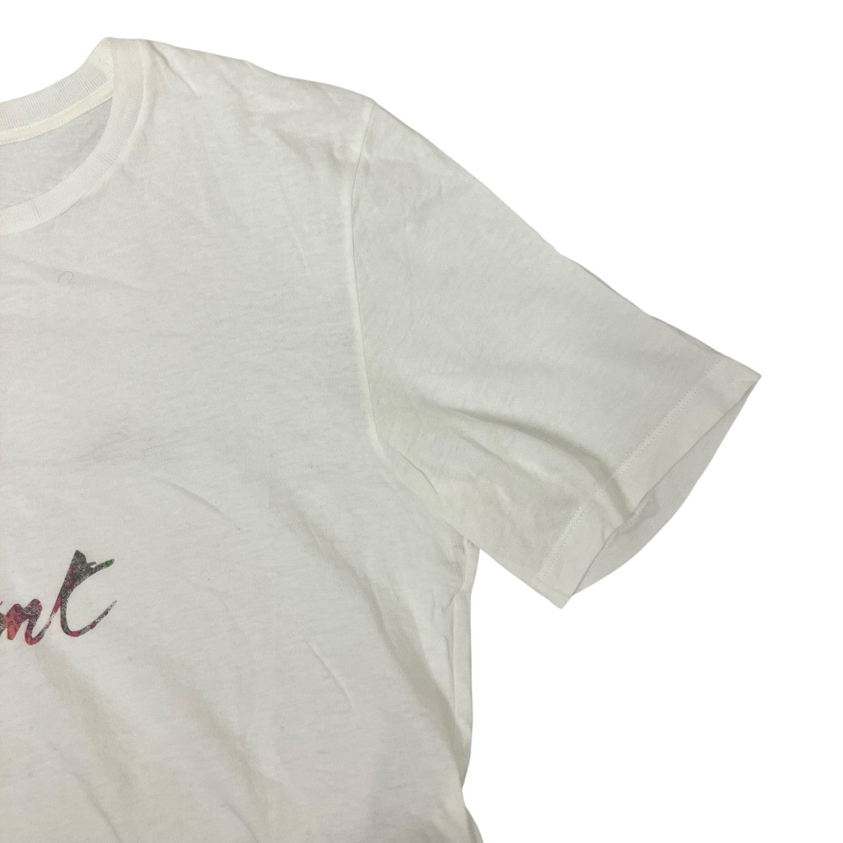 Saint Laurent Paris 18SSマルチカラーシグネチャーロゴプリントTシャツ553438 古着・中古-5枚目のアイテム画像