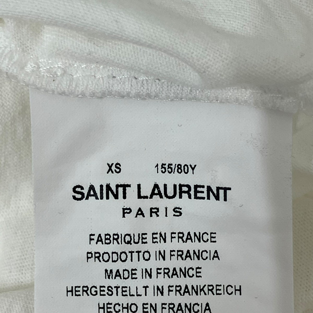 Saint Laurent Paris 18SSマルチカラーシグネチャーロゴプリントTシャツ553438 古着・中古-6枚目のアイテム画像