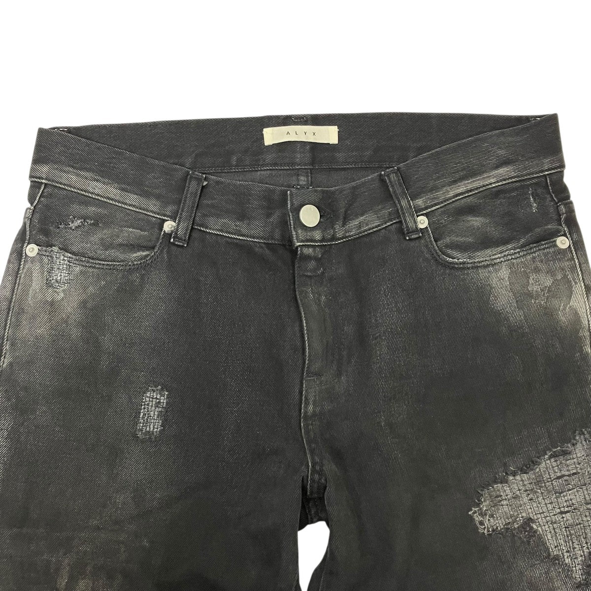 ALYX(アリクス) クラッシュ加工 裾ジップデニムパンツ912422 912422