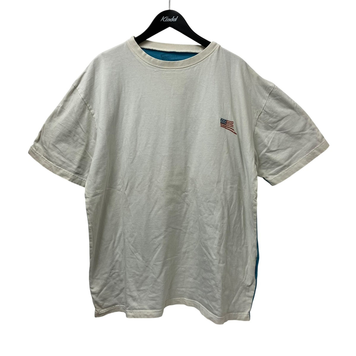 KAPITAL 天竺 2TONE BIG Tシャツ BONETシャツEK-939 古着・中古-1枚目のアイテム画像