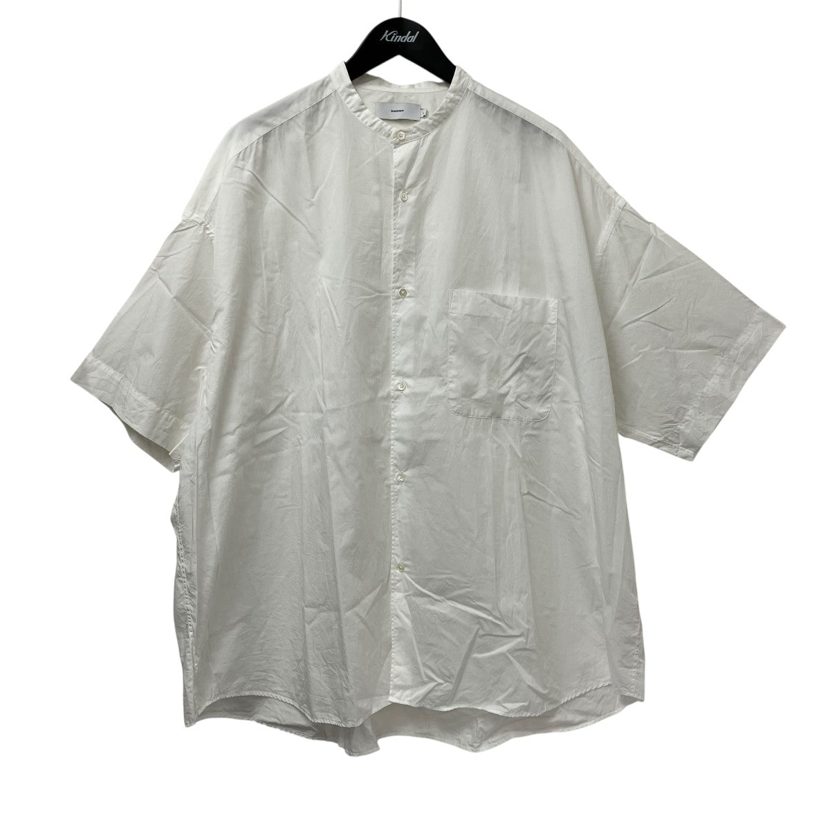 Graphpaper BROAD S S OVERSIZED BAND COLLAR SHIRT半袖シャツGM231-50083B 古着・中古-1枚目のアイテム画像