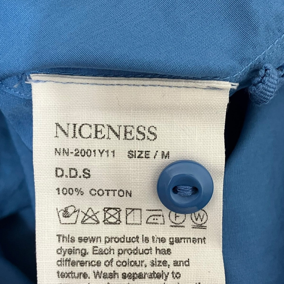 NICENESS D．D．S BLUEシャツNN-2001Y11 古着・中古-7枚目のアイテム画像