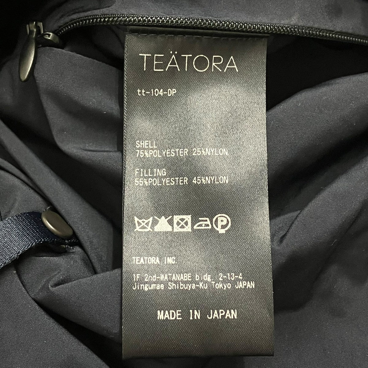 TEATORA Souvenir Hunter DPコートtt-104-DP tt-104-DP ネイビー