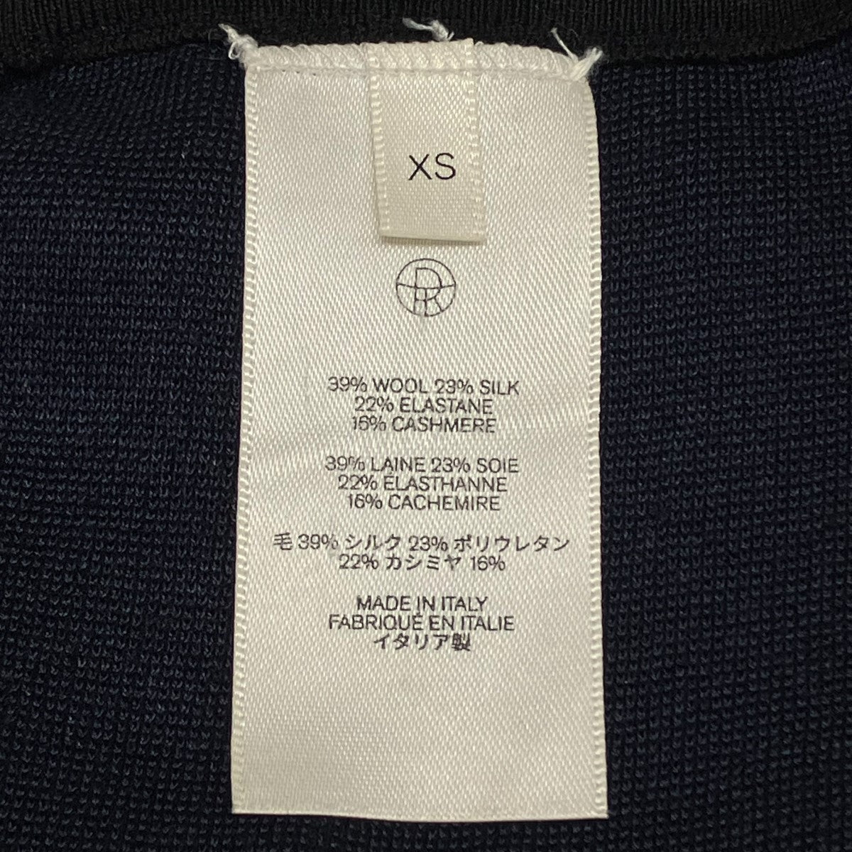 THE ROW 　新品ポロ　ネイビー　コットン　ＸＳ　タグ付き　未使用 THE ROW 新品ポロ ネイビー コットン XS タグ付き 未使用 THE