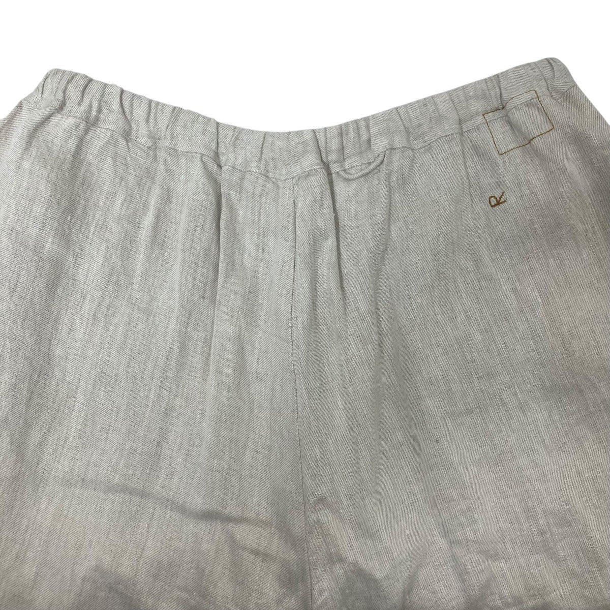 美品　45R ベージュ　カットワークペチパンツ 45R(フォーティファイブアール) インドリネンのカットワーク