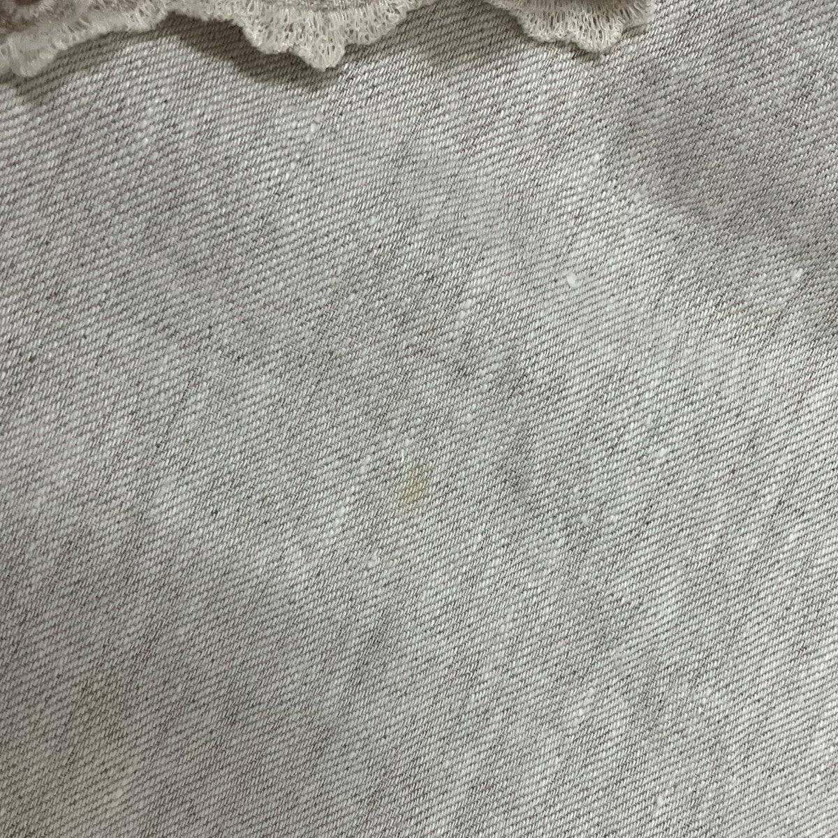 美品　45R ベージュ　カットワークペチパンツ 45R(フォーティファイブアール) インドリネンのカットワーク