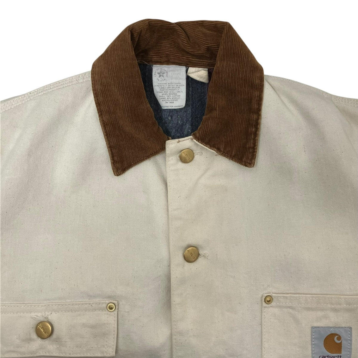 CarHartt(カーハート) 90s Michigan Choreジャケット ホワイト サイズ