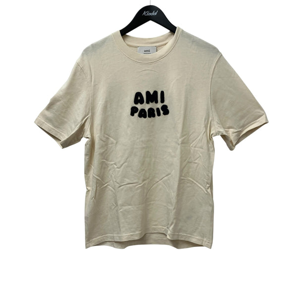 値下げ可【国内正規店購入】アミパリス AMI PARIS Tシャツ Lサイズ AMI PARIS(アミパリス) Tシャツ オフホワイト サイズ XXS｜【公式