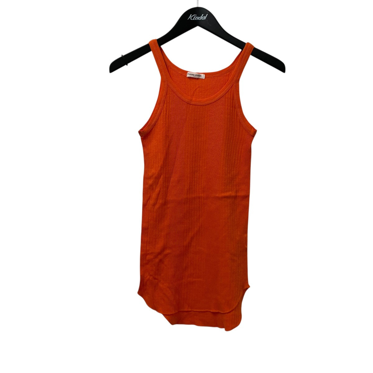 FUMIKA UCHIDA COTTON NEEDLE DRAWING TANK TOPタンクトップFU-J-UW001 古着・中古-1枚目のアイテム画像