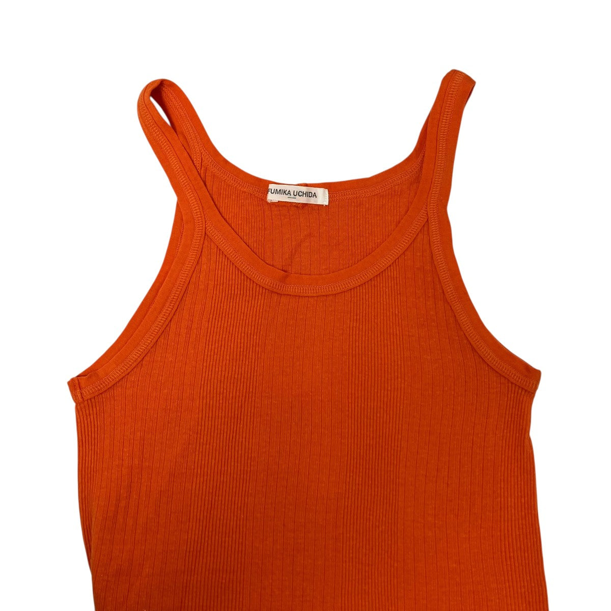 FUMIKA UCHIDA COTTON NEEDLE DRAWING TANK TOPタンクトップFU-J-UW001 古着・中古-3枚目のアイテム画像