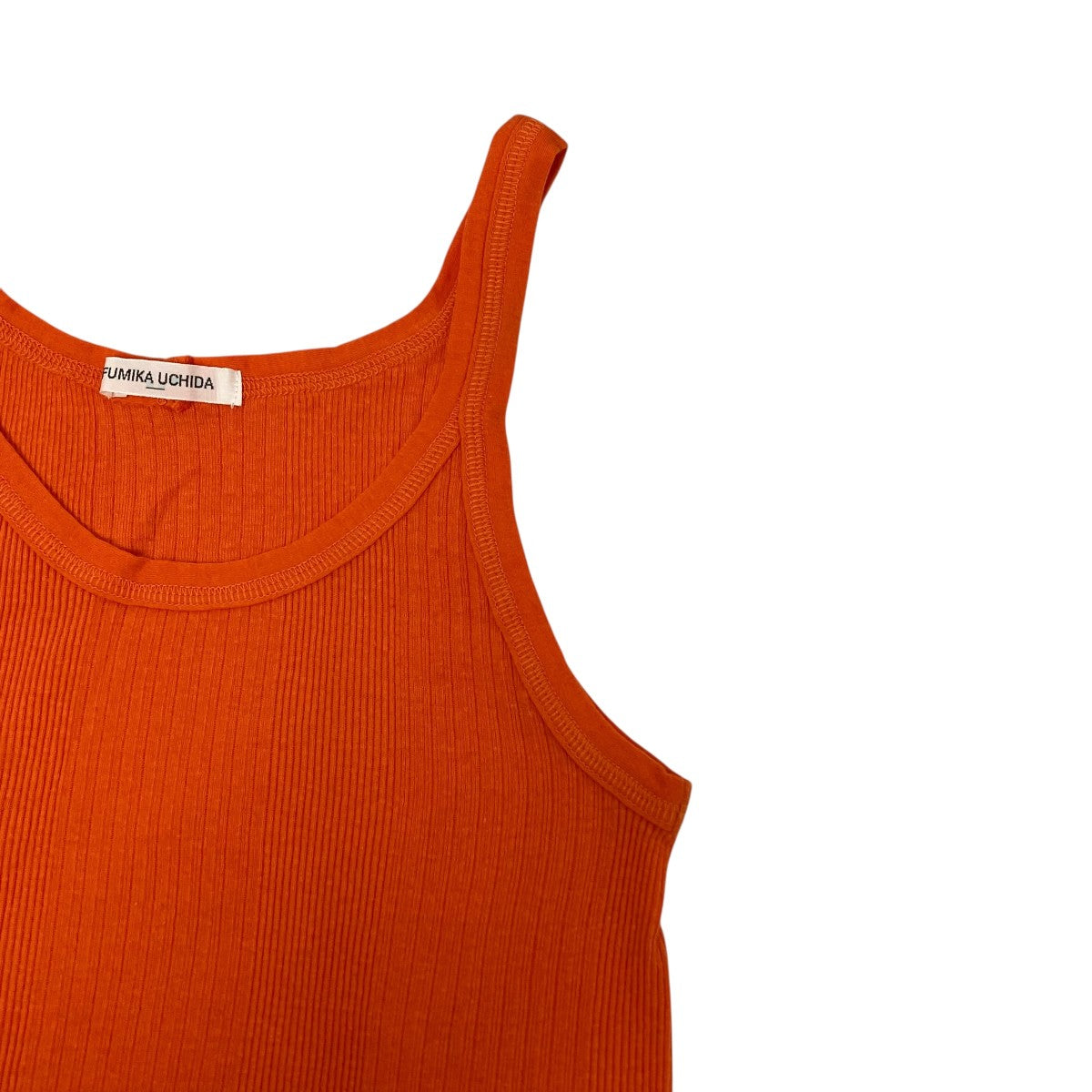 FUMIKA UCHIDA COTTON NEEDLE DRAWING TANK TOPタンクトップFU-J-UW001 古着・中古-5枚目のアイテム画像