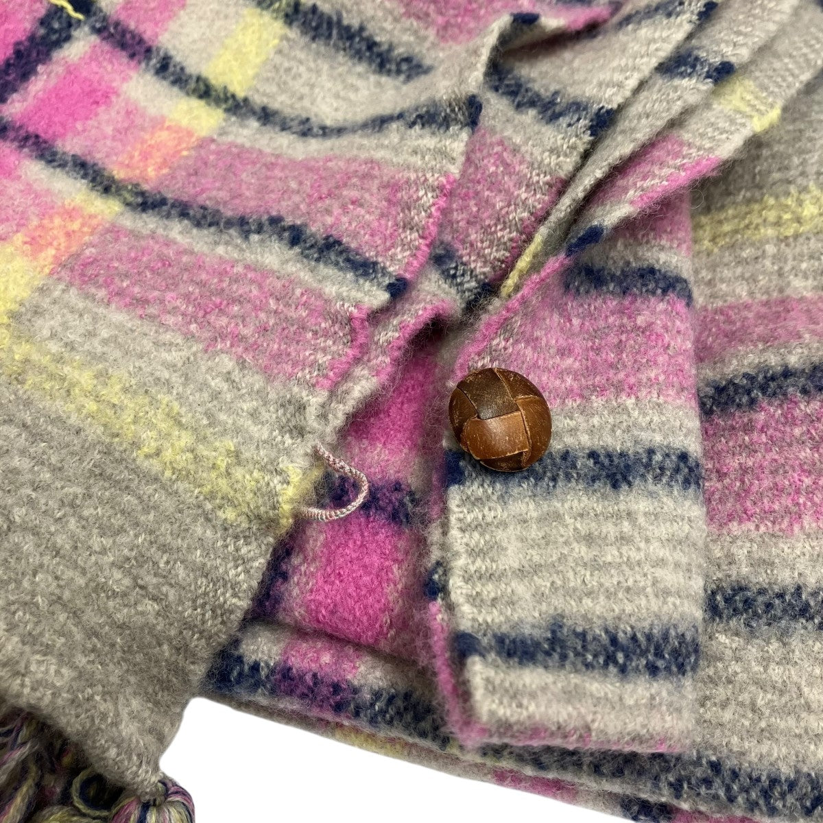 45R(フォーティファイブアール) 23AWマフラー グレー×ピンク｜【公式