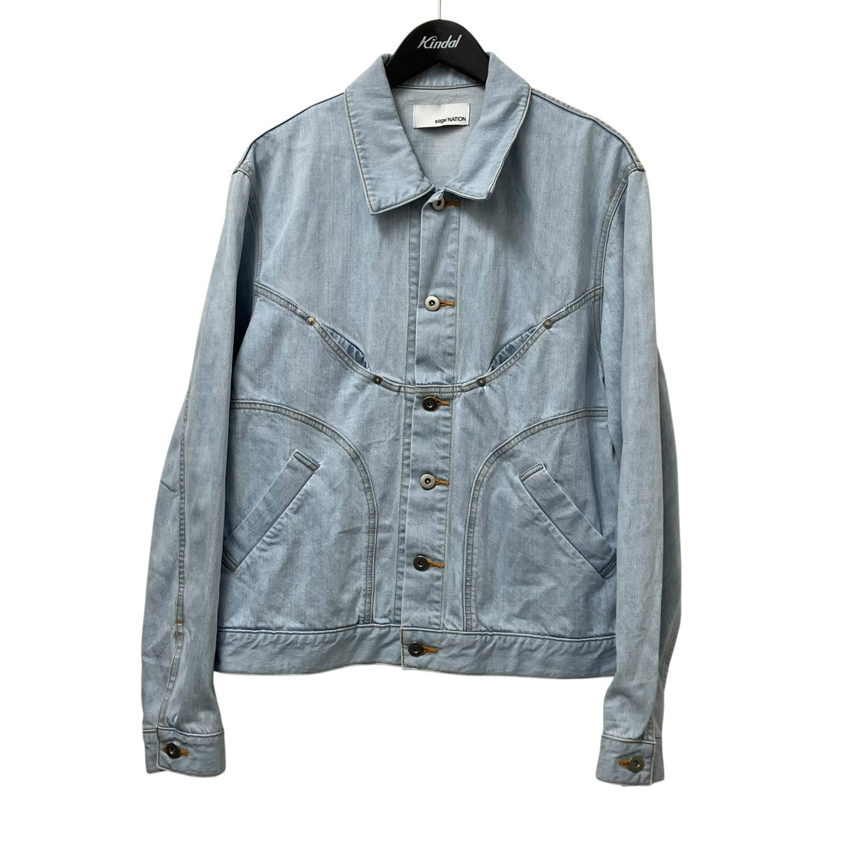 SAGE NATION DENIM JIJI JACKET RAWデニムジャケットS084 古着・中古-1枚目のアイテム画像