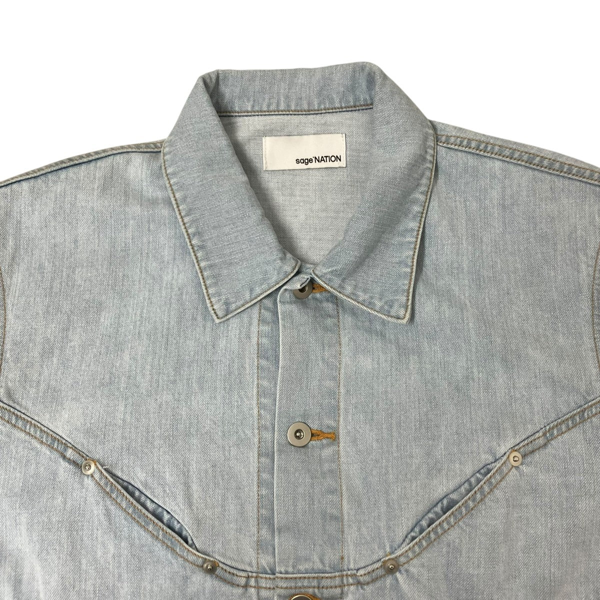 SAGE NATION DENIM JIJI JACKET RAWデニムジャケットS084 古着・中古-3枚目のアイテム画像