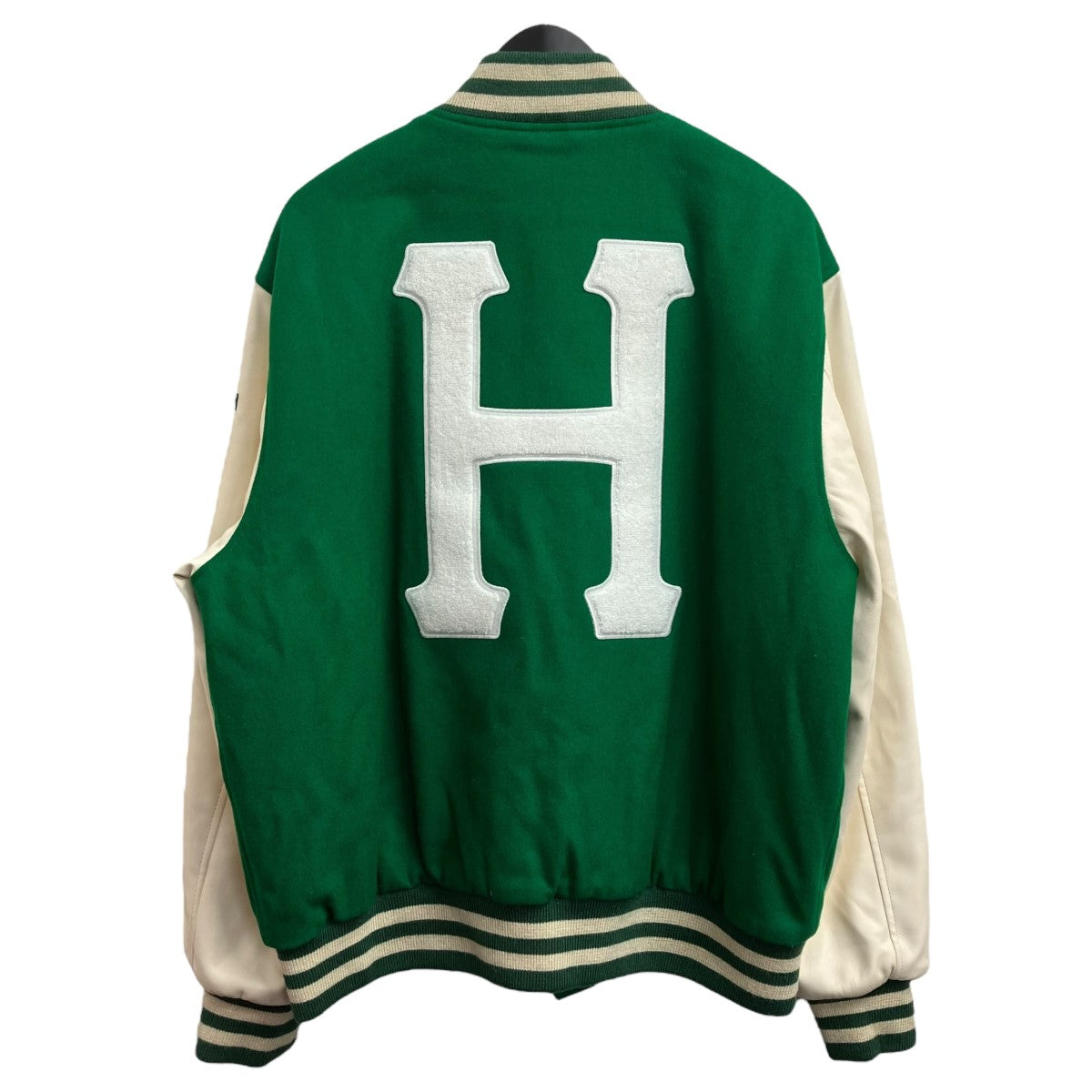 HUF(ハフ) 20 YEAR CLASSIC H VARSITY JACKETスタジャン グリーン