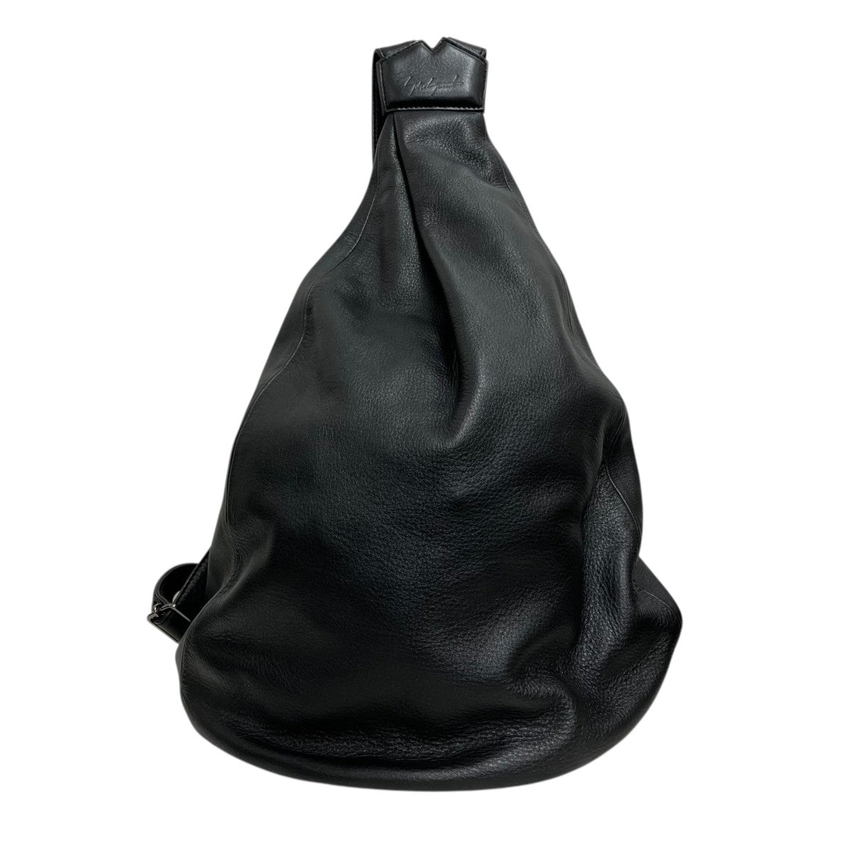 YOHJI YAMAMOTO(ヨウジヤマモト) シグネチャーロゴレザートートバッグ