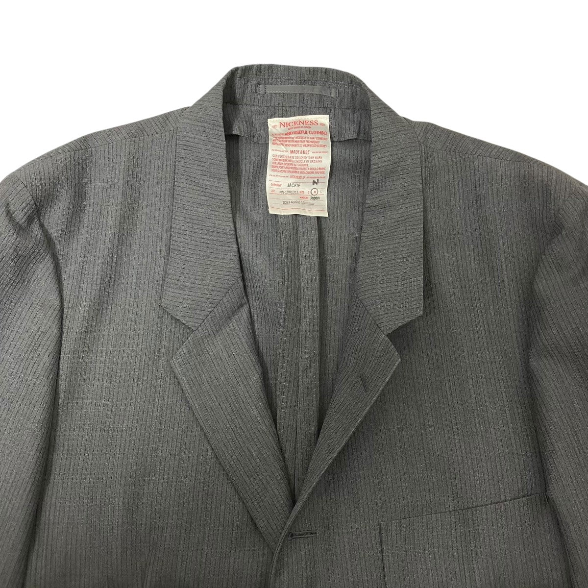 NICENESS(ナイスネス) ジャケットNN-1001011 NN-1001011 グレー サイズ