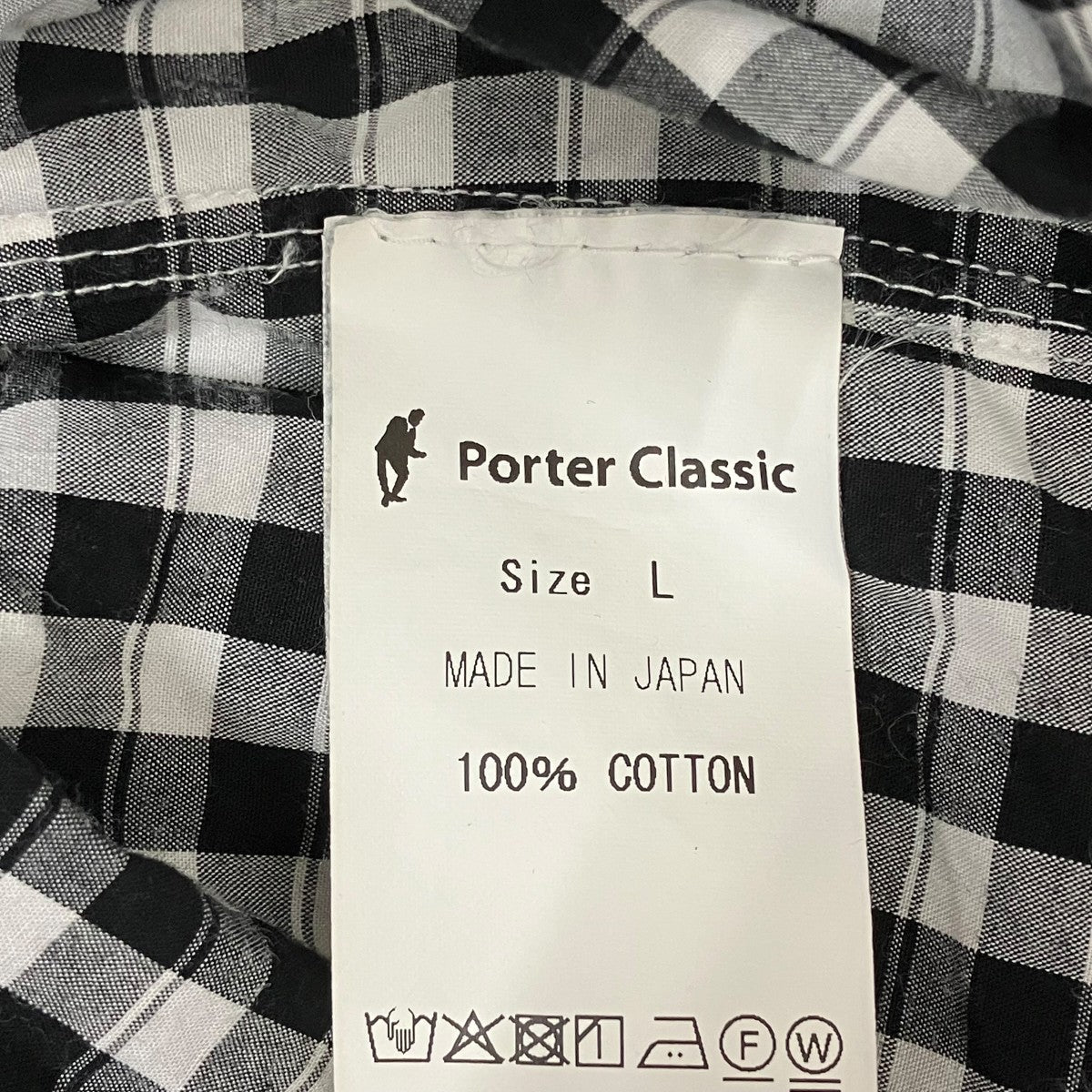 Porter Classic Roll up Beat Loveギンガムチェックシャツ 古着・中古-6枚目のアイテム画像