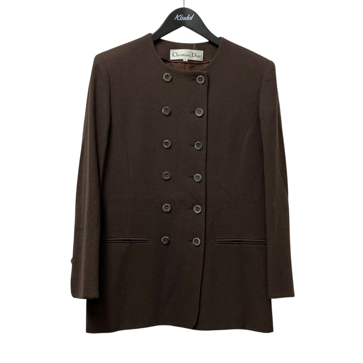 クリスチャンディオールガリアーノ期 トロッター柄フルジップジャケット ノーカラー Christian Dior(クリスチャンディオール) ジップノーカラー