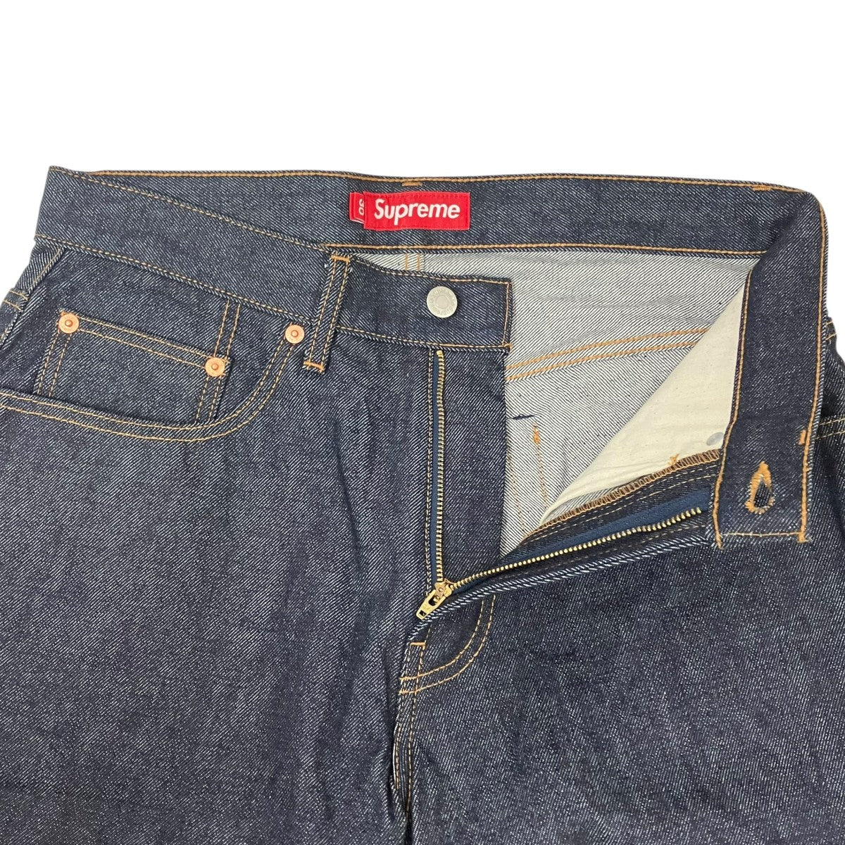 Supreme Rigid Baggy Selvedge Denim Shortショートパンツ 古着・中古-4枚目のアイテム画像