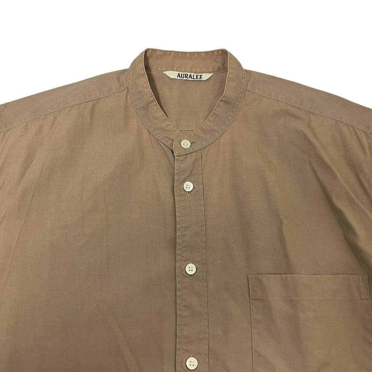 AURALEE WASHED FINX TWILL SLEEVELESS SHIRTSブラウスA9SS04TN 古着・中古-3枚目のアイテム画像
