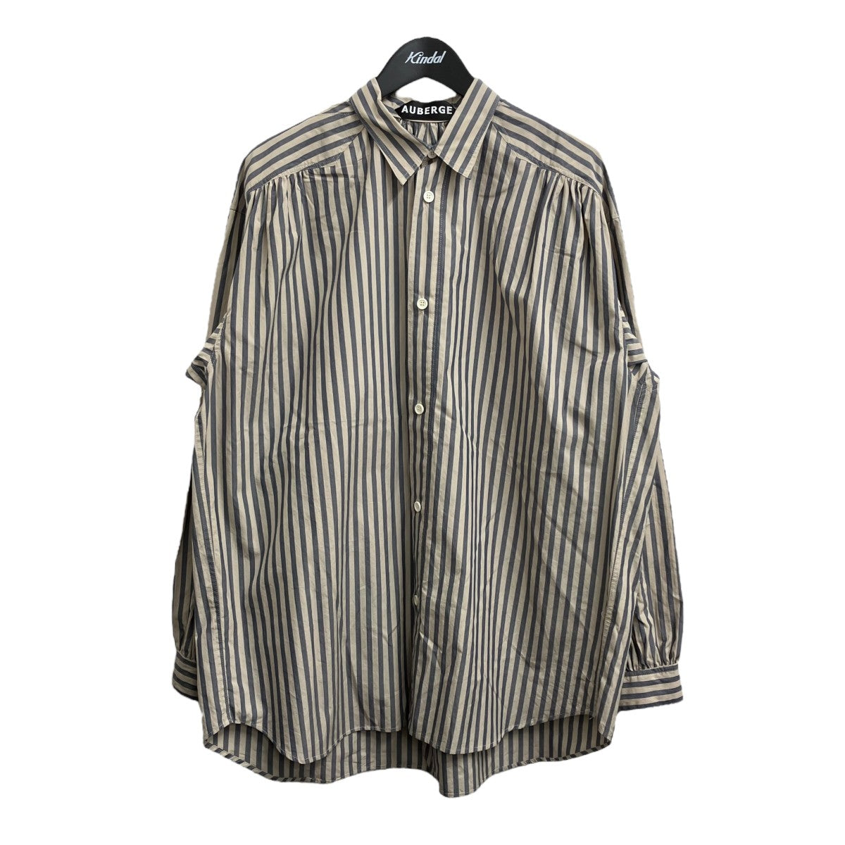 AUBERGE オーベルジュ　ベージュ セルジュシャツ　42 AUBERGE オーベルジュ ベージュ セルジュシャツ 42