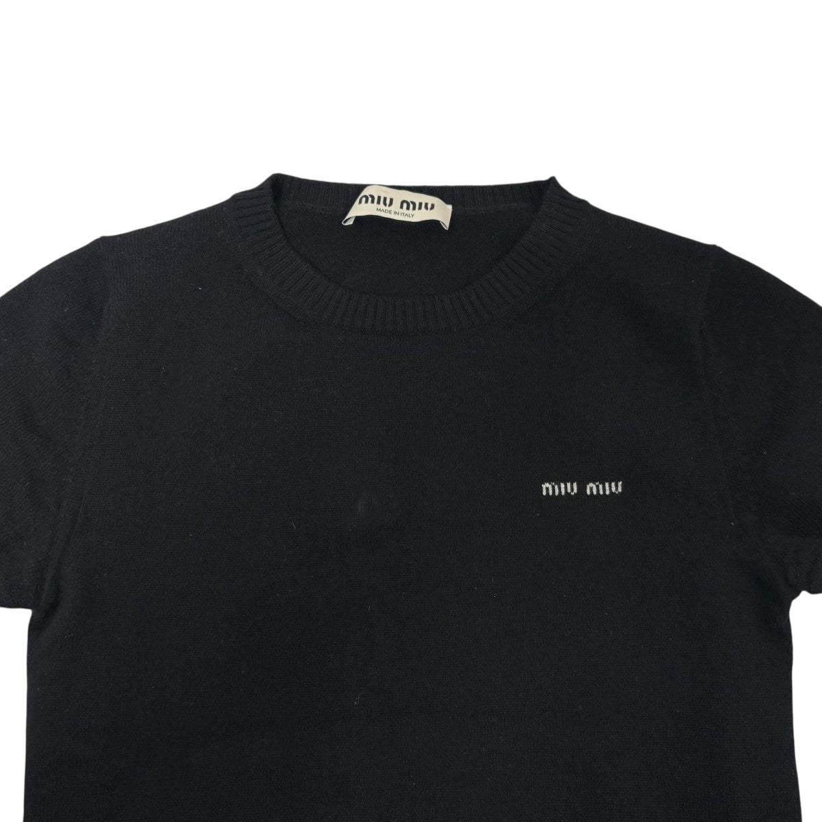 MIU MIU(ミュウミュウ) 半袖ニットMML842 MML842 ブラック サイズ 36