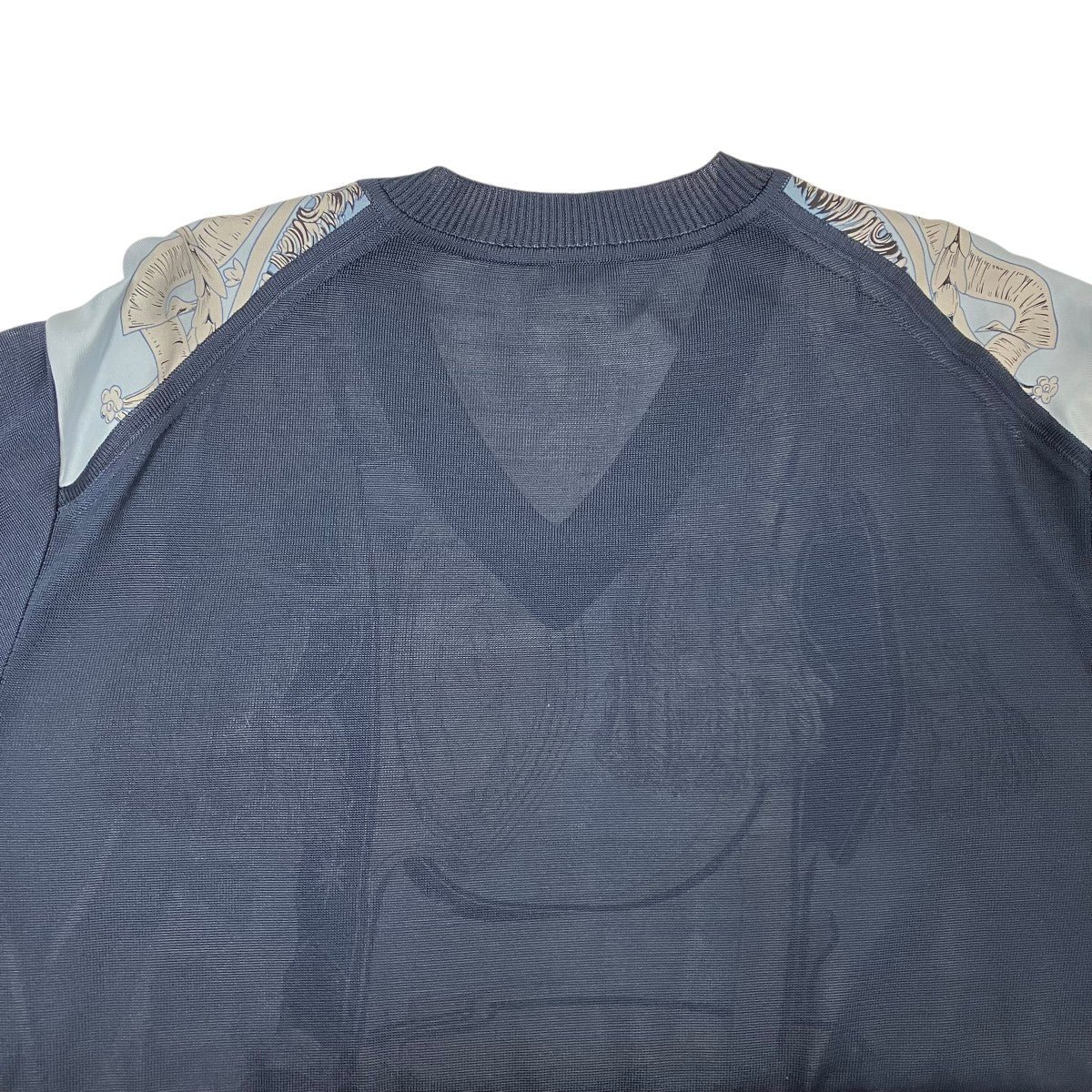 HERMES(エルメス) 切替ニット07-7750 07-7750 ブルー×ネイビー サイズ