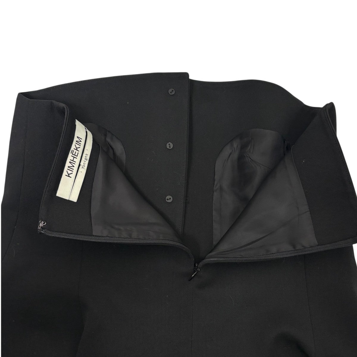 KIMHEKIM Pearl Buttons Wool Blend Bustier Mini DressキャミソールワンピースPF23-DS04-BK 古着・中古-5枚目のアイテム画像