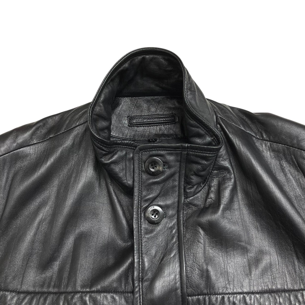 BALMAIN PARIS レザージャケット　編み込み　イントレチャート　羊革 BALMAIN PARIS レザージャケット 編み込み イントレチャート 羊革