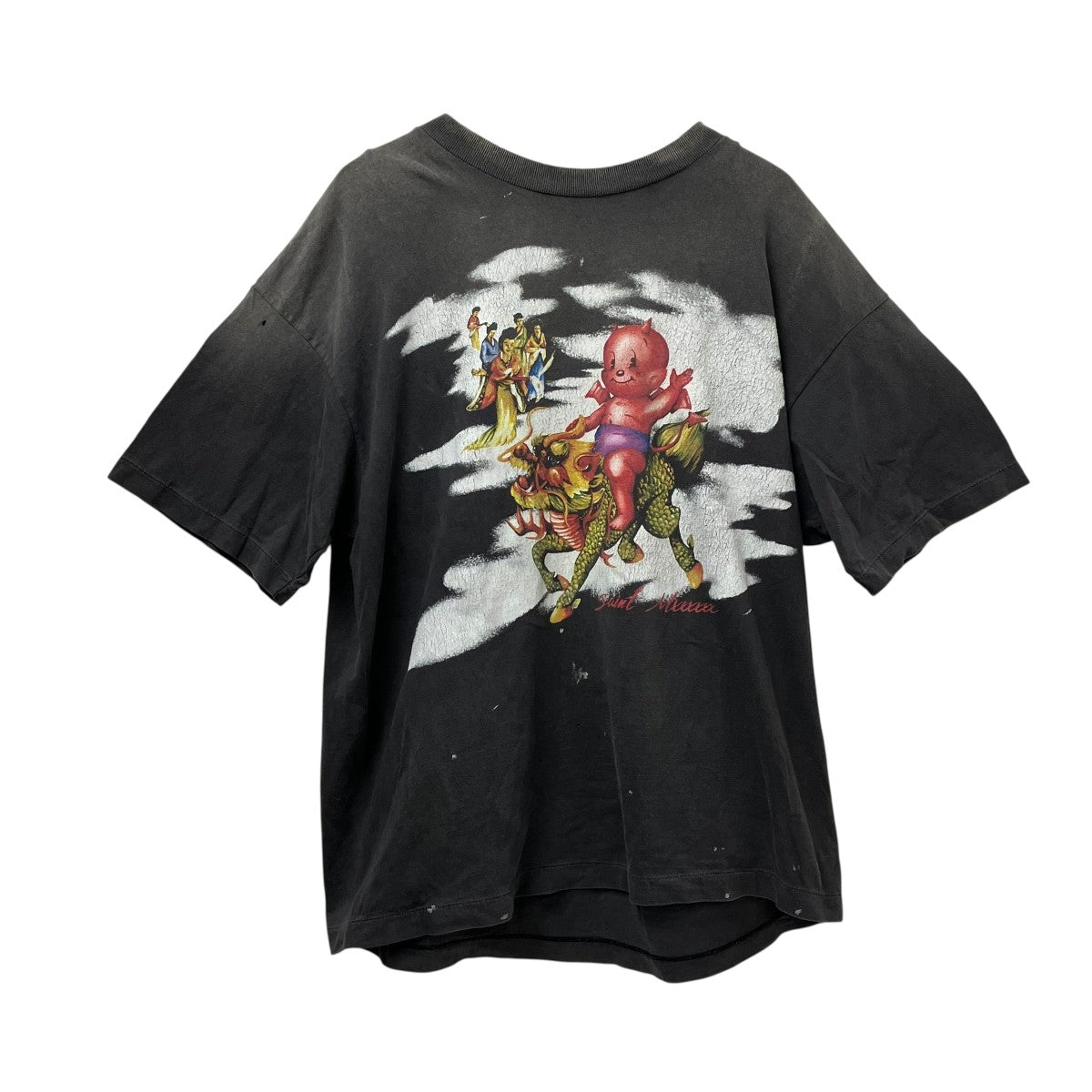 SAINT MICHAEL DAMAGEDTシャツSM-HR8-0000-017 古着・中古-1枚目のアイテム画像