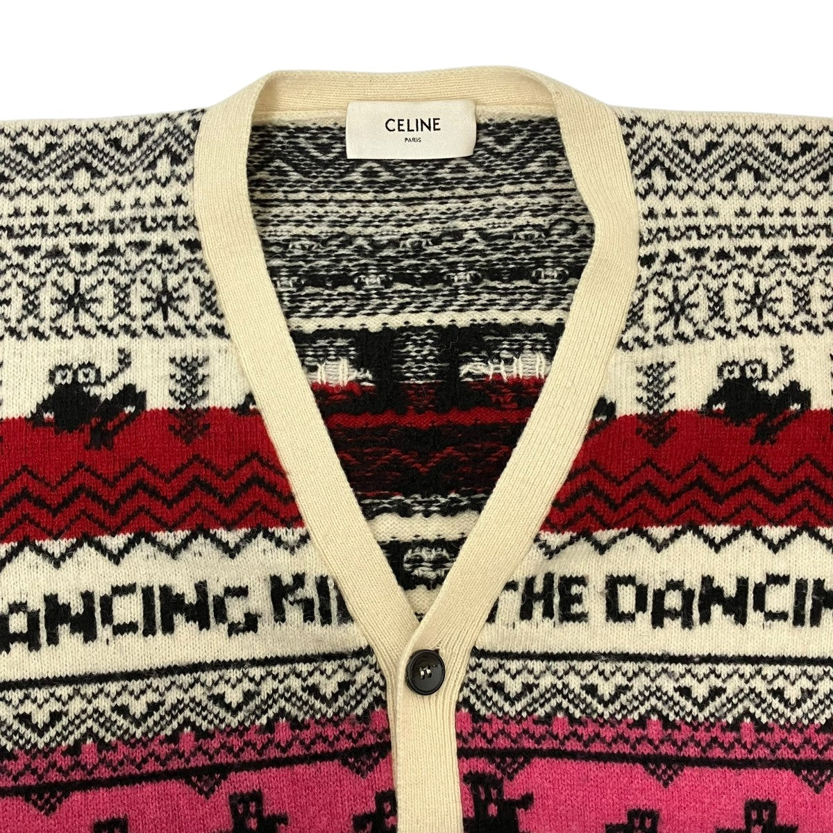 CELINE / カーディガン(厚手)/S/ウール/WHT/2A08L715M CELINE(セリーヌ) カーディガン2A08L715M 2A08L715M マルチカラー