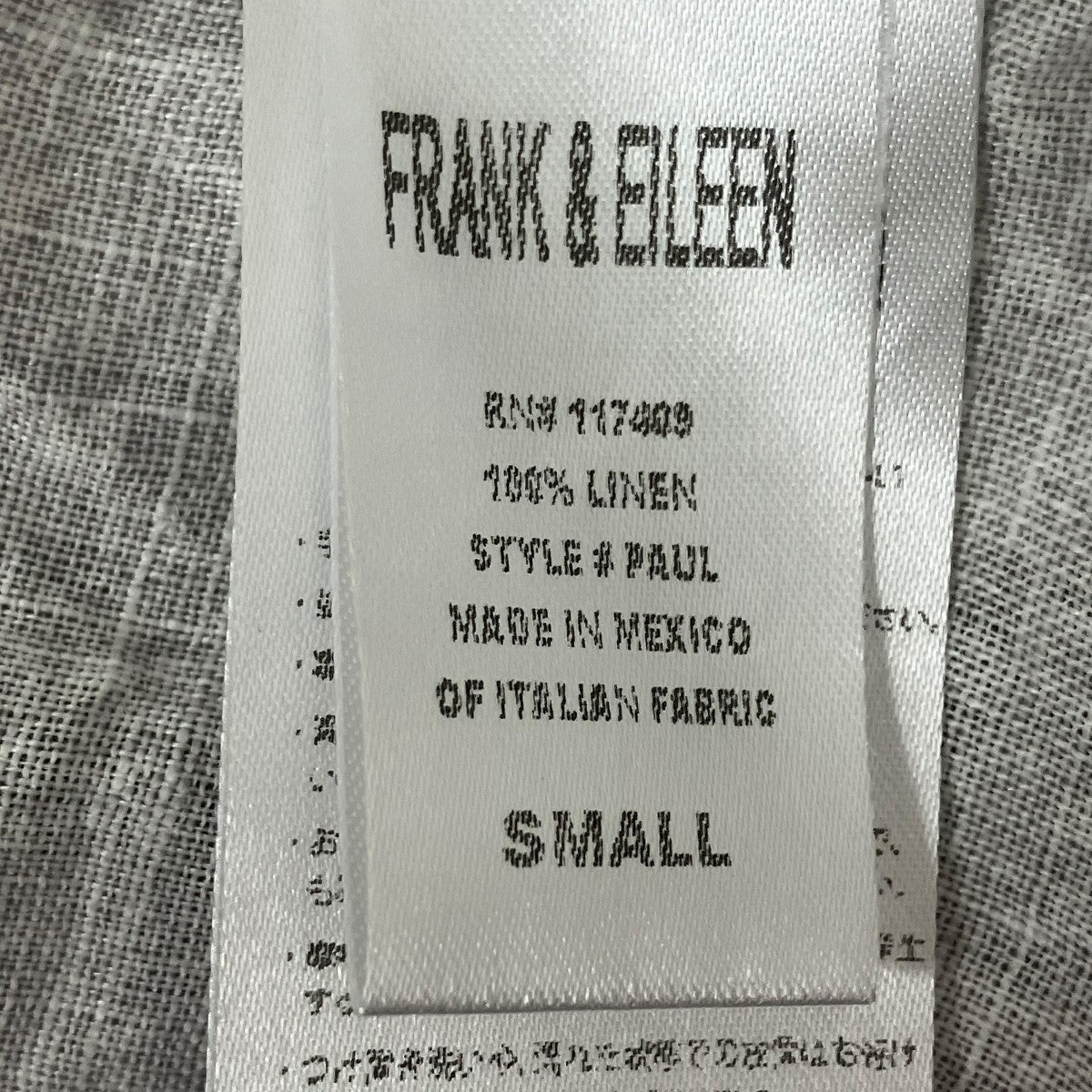 Frank＆Eileen Paul花柄シャツ 古着・中古-6枚目のアイテム画像