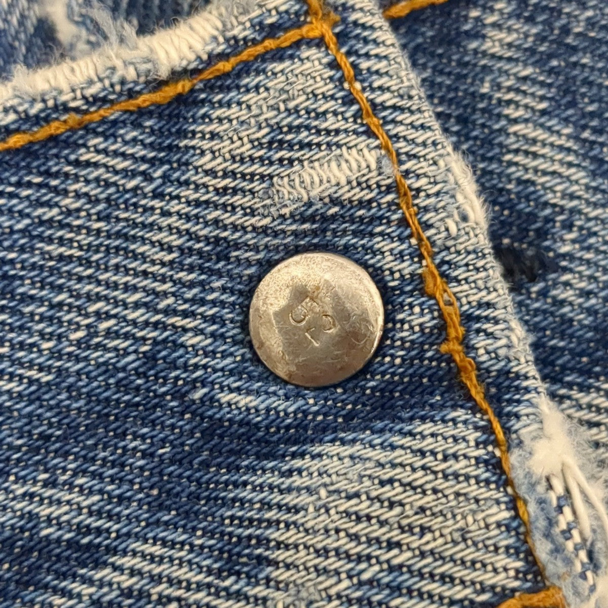 VINTAGE LEVI’S 70s ボタン裏52 small eデニムジャケット 古着・中古-6枚目のアイテム画像