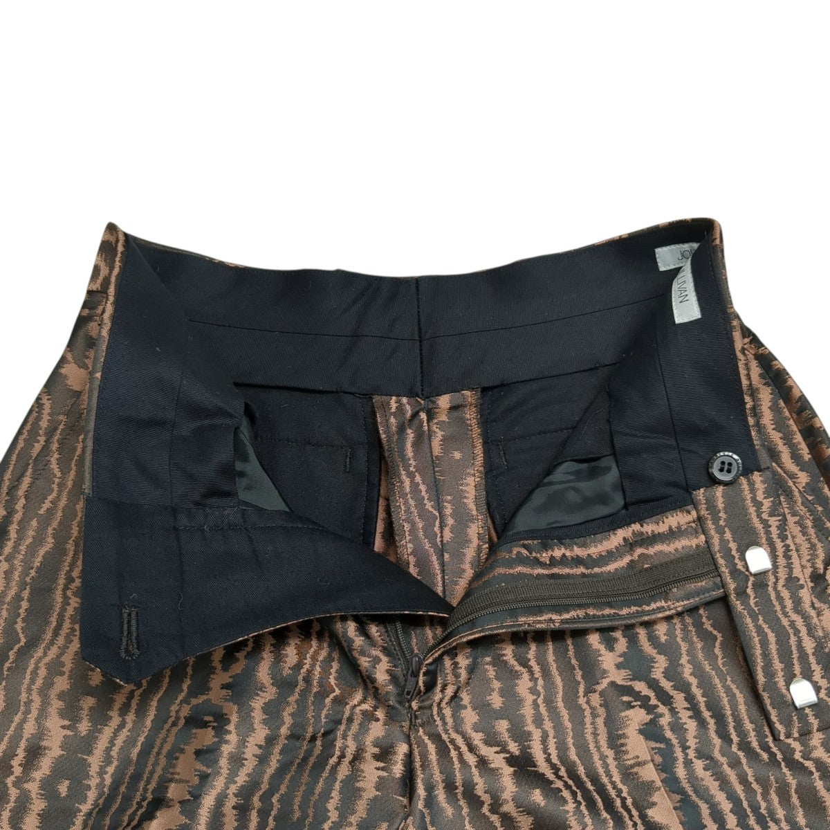 JOHN LAWRENCE SULLIVAN MOIRE JACQUARD STRAIGHT TROUSERSパンツ2D011-0123-10 古着・中古-4枚目のアイテム画像